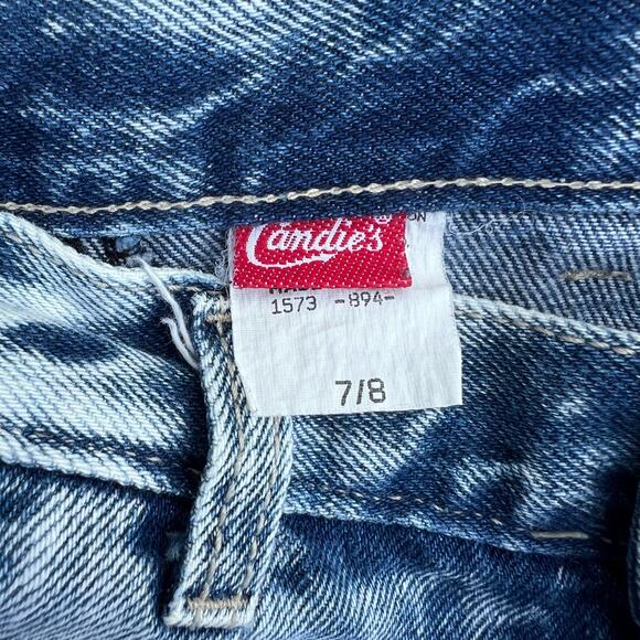 Vintage 80s Candies Acid Wash High Waist Pleated Pencil Skirt 7/8 - Picture 5 of 10